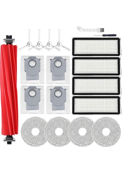 Q Maxv/q PRO/QS/P10 Pro Elektrikli Süpürge Ana Yan Fırça Hepa Filtre Paspas Bezi Toz Torbaları (Yurt Dışından)