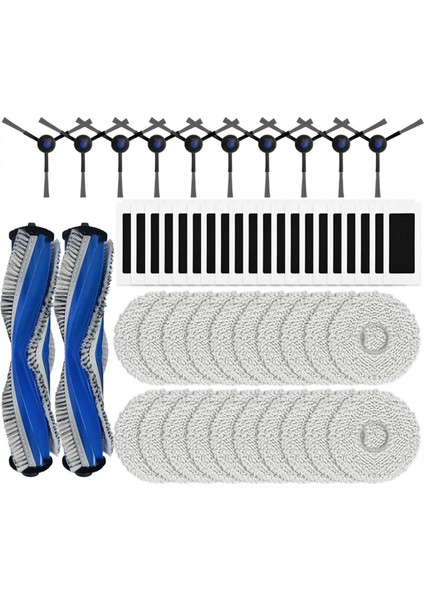 Debot T30S Combo Robot Süpürge Ana Yan Fırça Hepa Filtre Paspas Bezi Yedek Parçaları (Yurt Dışından)