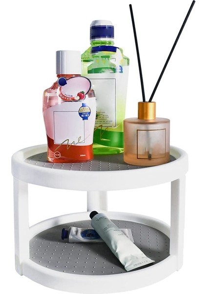 2 Katlı Kaymaz Döner Baharatlık Rafı, 360° Dönebilen Baharat Düzenleyici, Kiler Dolabı ve Mutfak Için (Yurt Dışından) indirimleri