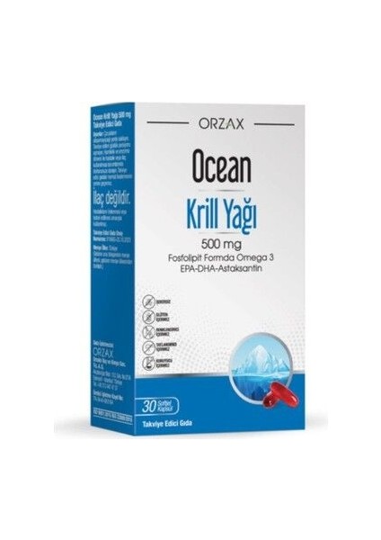 Ocean Plus Krill Oil 500 mg 30 Softjel Kapsül