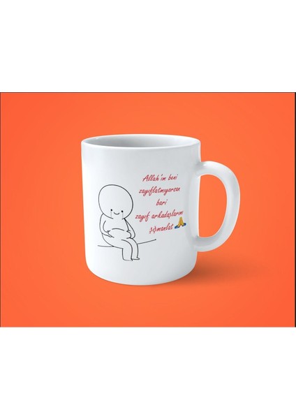 Espirili Baskılı Kupa Bardak, Arkadaşlar Için Neşeli ve Renkli Tasarım