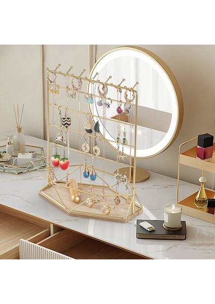 Küpe Takı Rafı 7 Katlı Kozmetik Yüzük Düzenleyici Bilezik Kolye Takı Sergileme Aksesuarları (Yurt Dışından) indirimleri