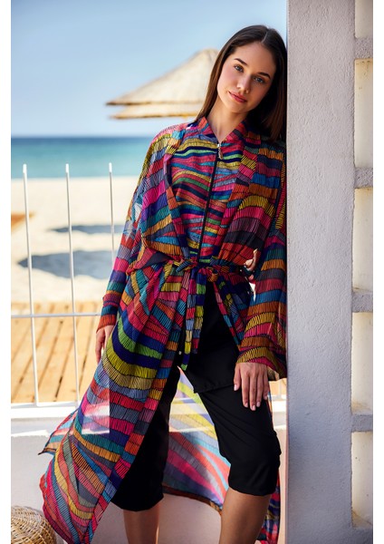 Remsa Tesettür Mayo Üzerine Tek Kaftan Kimono Pareo SIYAH03 RP022 Puket fiyatları