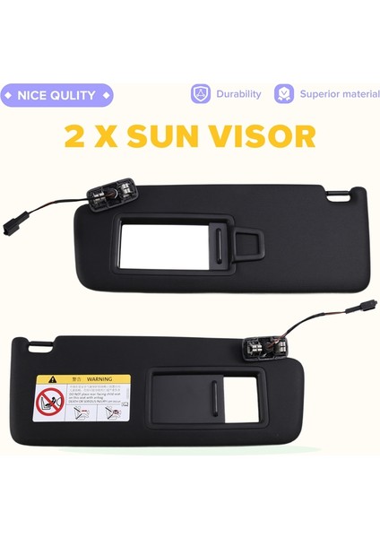 Golf 7 Mk7 Superb3 Araç Güneşlik Aksesuarları Için Makyaj Aynalı Ön Güneşlik Paneli 5G08575515G0857552 (Yurt Dışından) indirimleri