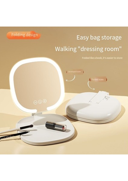 Işıklı LED Makyaj Aynası, 1x/3x Büyütme, Taşınabilir Katlanabilir Seyahat Kozmetik Aynası, Kadınlar Için Ideal Hediye (Yurt Dışından) indirimleri