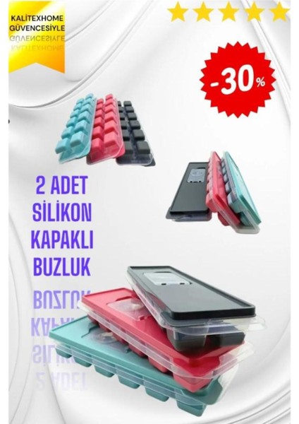 Yapışmaz Buz Kalıbı, Bas Parmak Tasarımı, 2 Adet Buzluk Ürün.