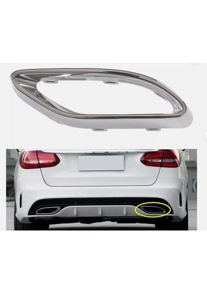 W205 W177 Uyumlu Egzoz Ucu Krom Çerçevesi Sağ 2019+ 2058852321 fırsatları