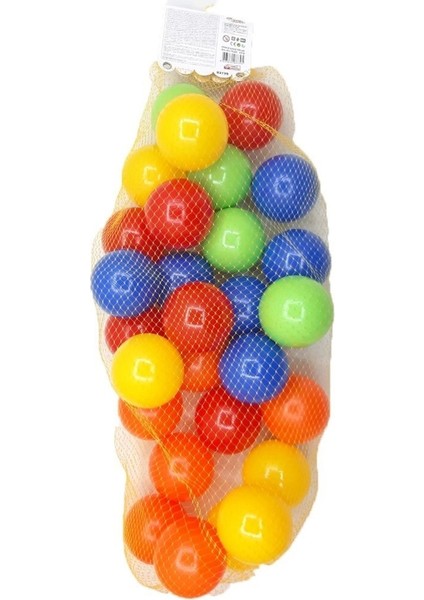 Renkli Oyun Havuz Topları 28'li Fileli Set Keyifli Eğlence Için