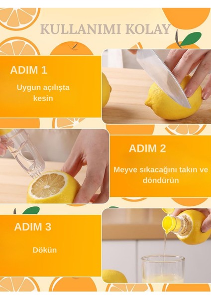 Iki Kişilik Bpa'sız Kapaklı Limon Sıkacağı, Meyve ve Içecekler Için Ideal fiyatları
