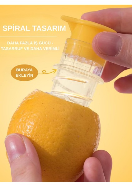 Iki Kişilik Bpa'sız Kapaklı Limon Sıkacağı, Meyve ve Içecekler Için Ideal