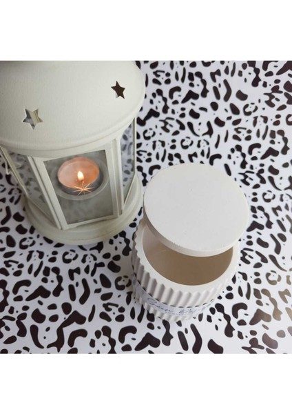 Kapaklı Çok Amaçlı Beton Dekoratif Mumluk, Saksı ve Takı Kutusu (Beyaz)