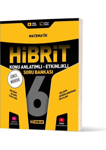 2025 Yeni Müfredat 6. Sınıf Hibrit Matematik Soru Bankası