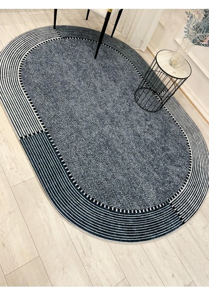 Gri-Lacivert Jüt Sisal Görünüm Kaymaz Taban Halı fiyatları