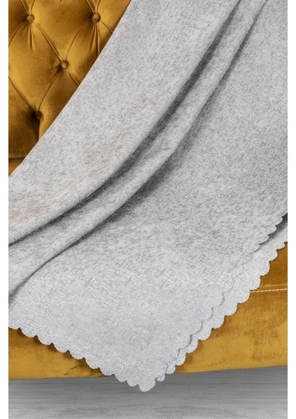 Gri Jakarlı Şönil Kaymaz Koltuk Örtüsü 175X215CM, Kolları ile Şık ve Kullanışlı fiyatları