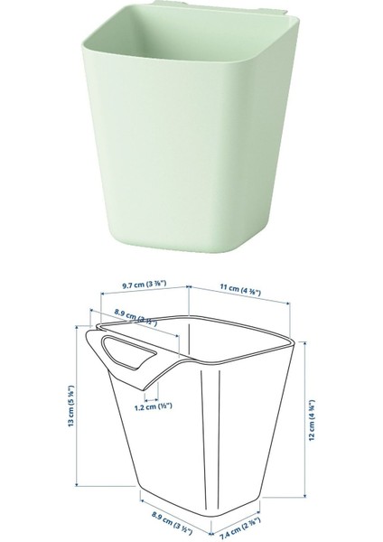 Yeşil Saksı Tarzı Kaşıklık, 2'li Set, Şık ve Pratik. fiyatları
