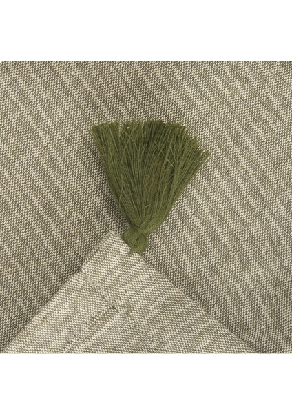 Yumuşak Dokulu Püsküllü Masa Örtüsü, Yeşil, 150X220 cm indirimleri