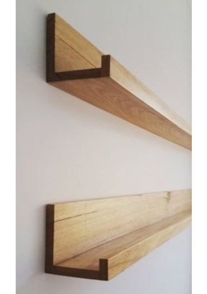 Doğal Ahşap Çam 2'li Rustik Dekoratif Duvar Rafı, Şık ve Kullanışlı Ev Dekoru. fırsatları