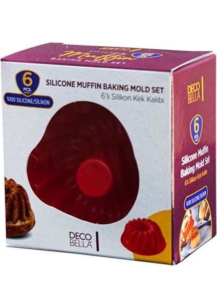 Turuncu 6'lı Silikon Mini Muffin ve Kek Kalıbı Seti fiyatları