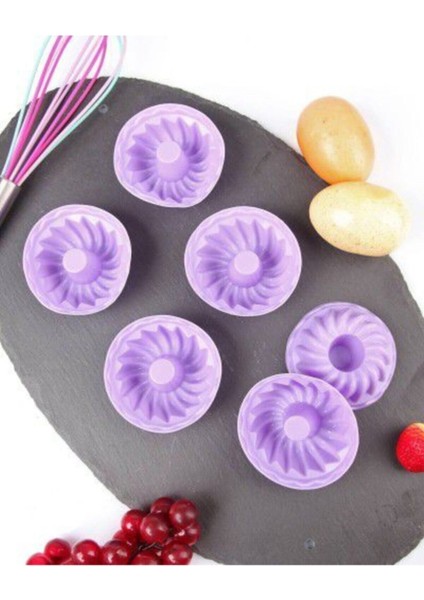 Turuncu 6'lı Silikon Mini Muffin ve Kek Kalıbı Seti modelleri