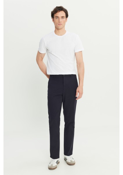 Regular Fit Normal Kesim Lastik Bel Detaylı Lacivert Chino Pantolon fiyatları