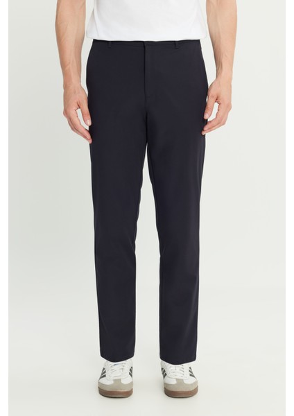 Regular Fit Normal Kesim Lastik Bel Detaylı Lacivert Chino Pantolon modelleri