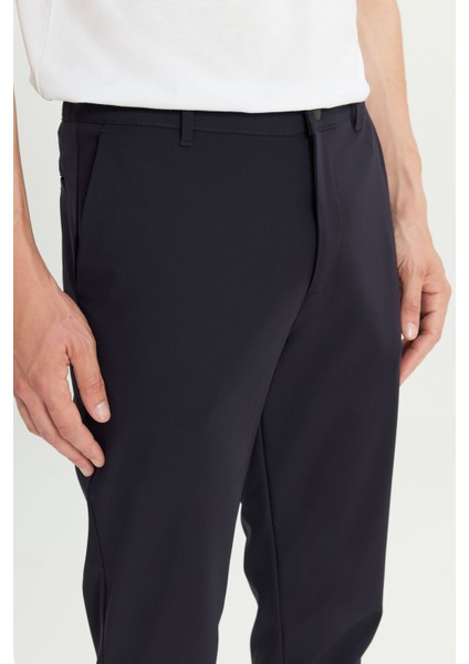 Regular Fit Normal Kesim Lastik Bel Detaylı Lacivert Chino Pantolon indirimleri