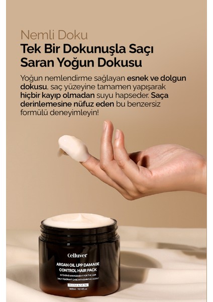 Argan Yağı İçeren Lpp Hasar Onarıcı Saç Maskesi
