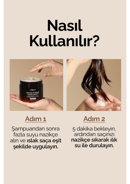 Argan Yağı İçeren Lpp Hasar Onarıcı Saç Maskesi