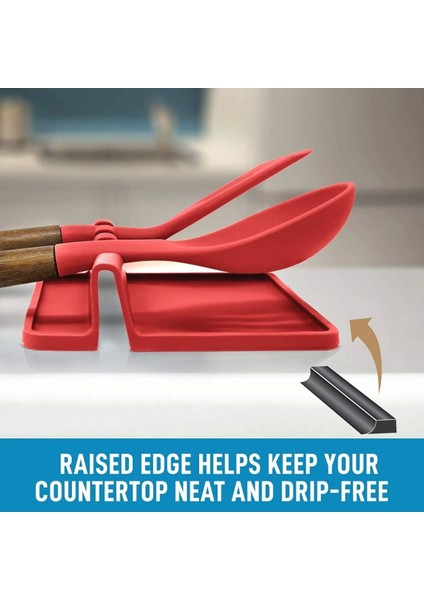 Kırmızı Silikon Mutfak Seti, Spatula, Kaşıklık, Çatallık ve Düzenleyici fiyatları