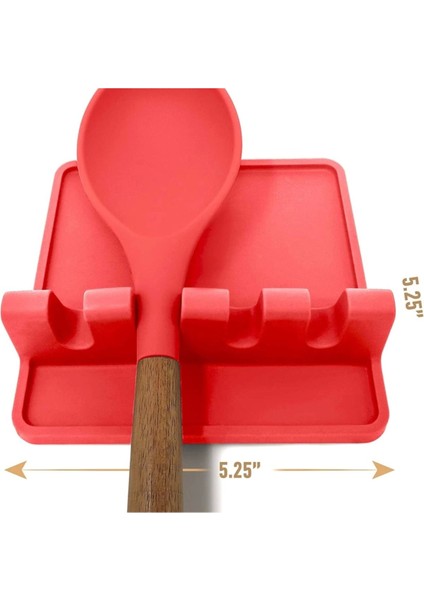 Kırmızı Silikon Mutfak Seti, Spatula, Kaşıklık, Çatallık ve Düzenleyici modelleri