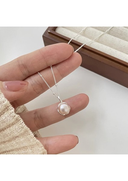 XL2534 Gümüş Tek Inci Kolye (Yurt Dışından) fiyatları