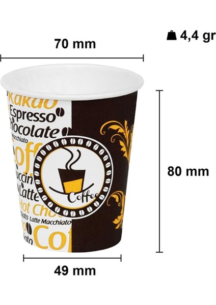 Renkli 7 Oz Karton Bardak, Otomat Çay Bardak, 180 Ml, 100'LÜ Paket fiyatları