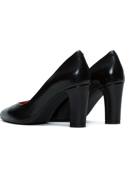 Gritti Kadın Siyah Topuklu Deri Ayakkabı 20WFD170318