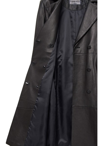 Beyonce Kadın Siyah Deri Pardösü 22WGD5026U4