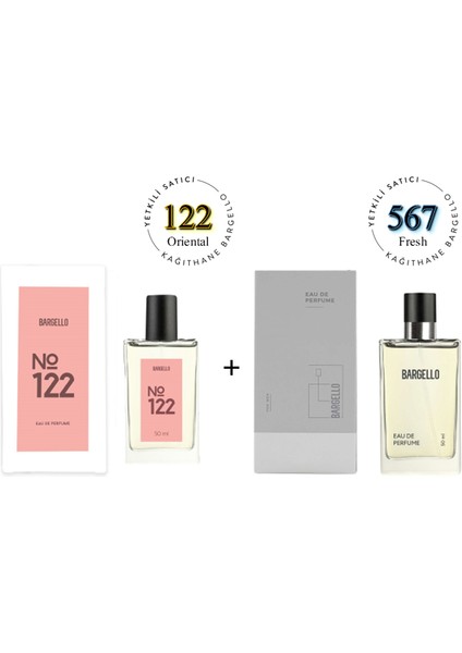 122 + 567 Kadın / Erkek Parfüm EDP 50 ml Oriental / Fresh