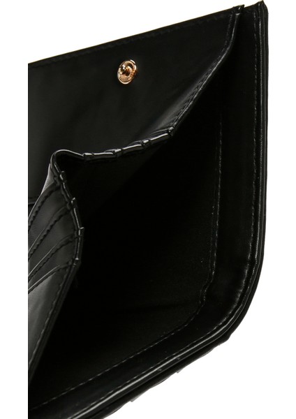 Kadın Siyah Örgü Cüzdan