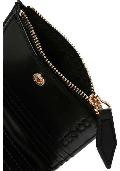 Kadın Siyah Örgü Cüzdan