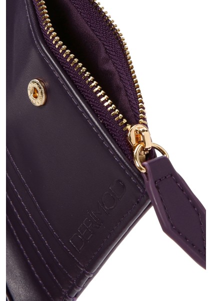 Kadın Mor Örgü Cüzdan