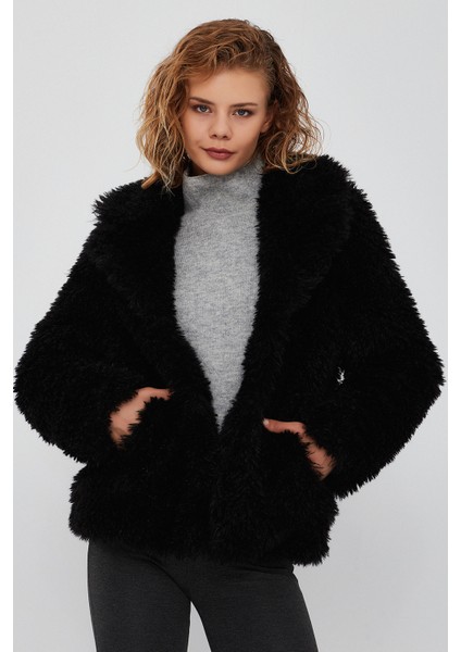 Jet Set Kadın Çift Taraflı Peluş Mont