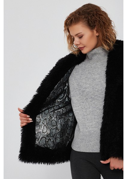 Jet Set Kadın Çift Taraflı Peluş Mont