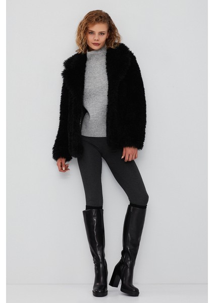 Jet Set Kadın Çift Taraflı Peluş Mont