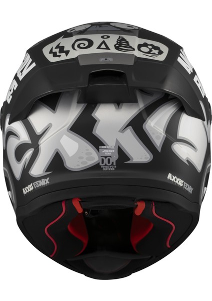 Axxıs Motosiklet Kaskı Fenıx Angry Face B2 Black Grey Matt indirimleri
