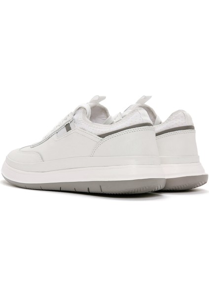Erkek Beyaz Bağcıklı Deri Sneaker