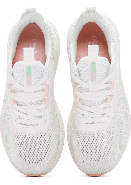 Zero Kadın Beyaz Bağcıklı Kalın Tabanlı Spor Sneaker 24SFD49596F