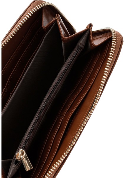 Kadın Kahverengi Baskılı Cüzdan 000A2D561626