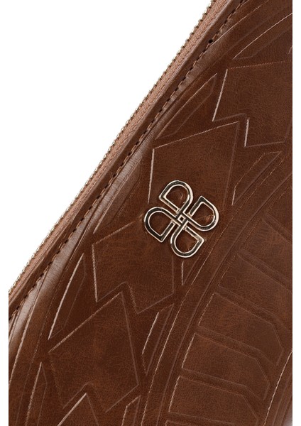 Kadın Kahverengi Baskılı Cüzdan 000A2D561626