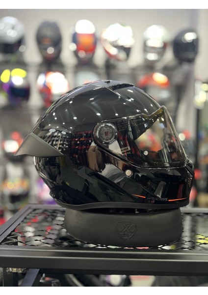 Axxıs Motosiklet Kaskı Fenıx Solıd A1 Black Gloss fırsatları