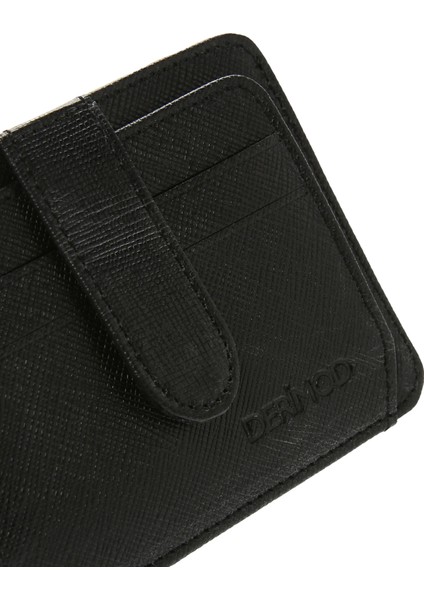 Erkek Siyah Deri Kartlık