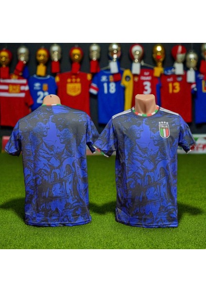 Italya Mavi Rönesans Forma Tasarım T-Shirt modelleri