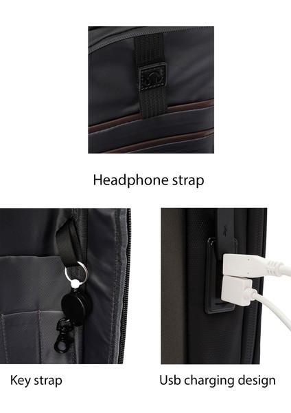 D-Pack Erkek Gri Teknolojik Kumaş Çapraz Çanta 24SBD30046F